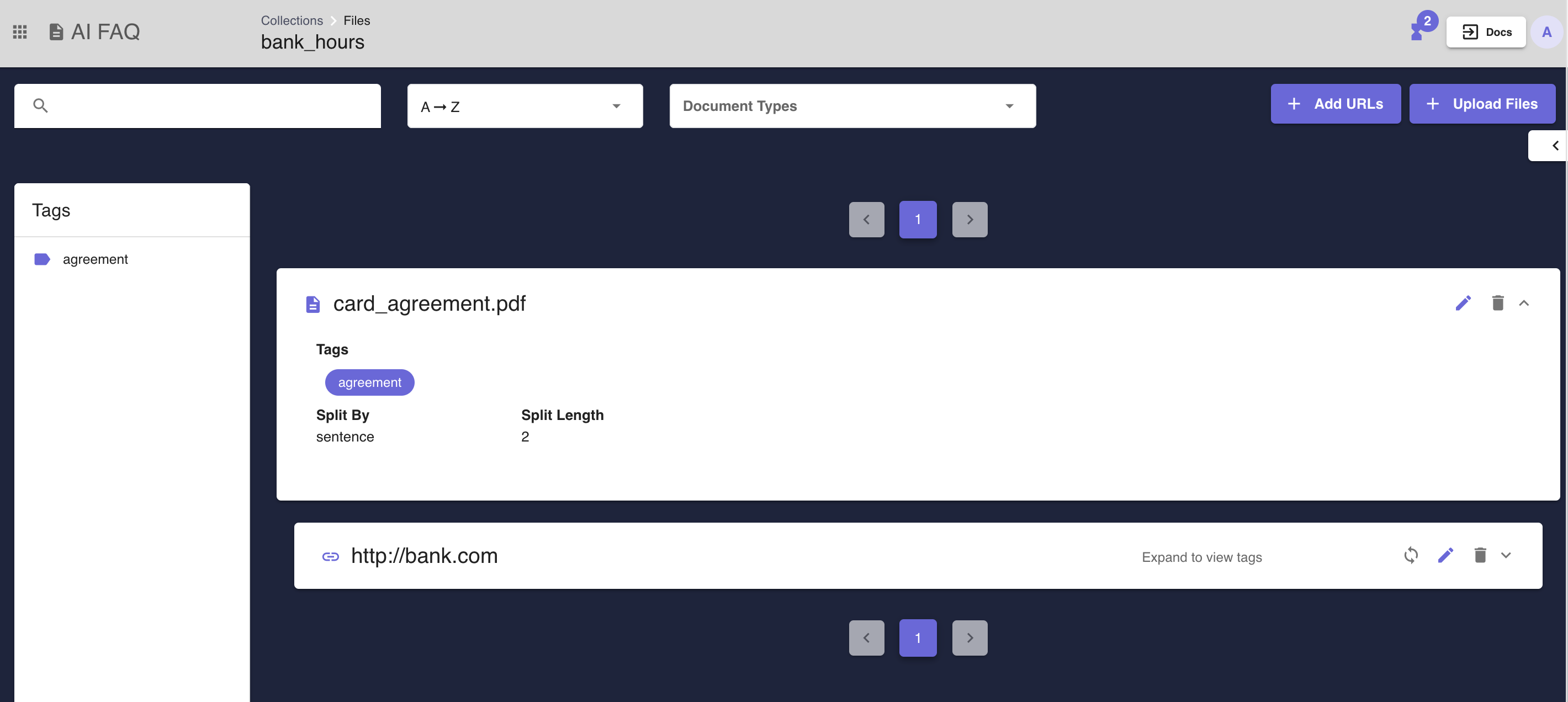 tag sidebar