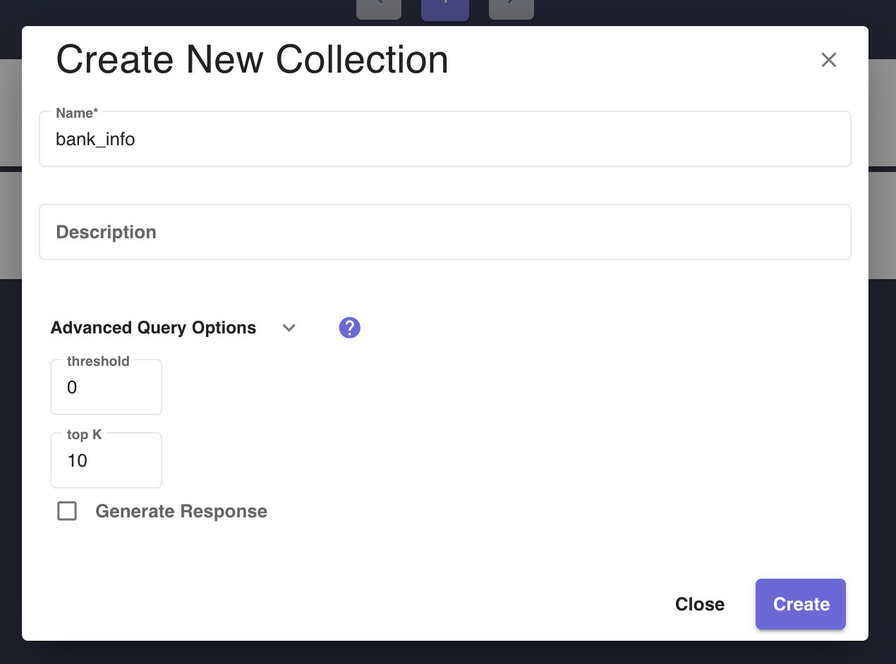 create collection advanced