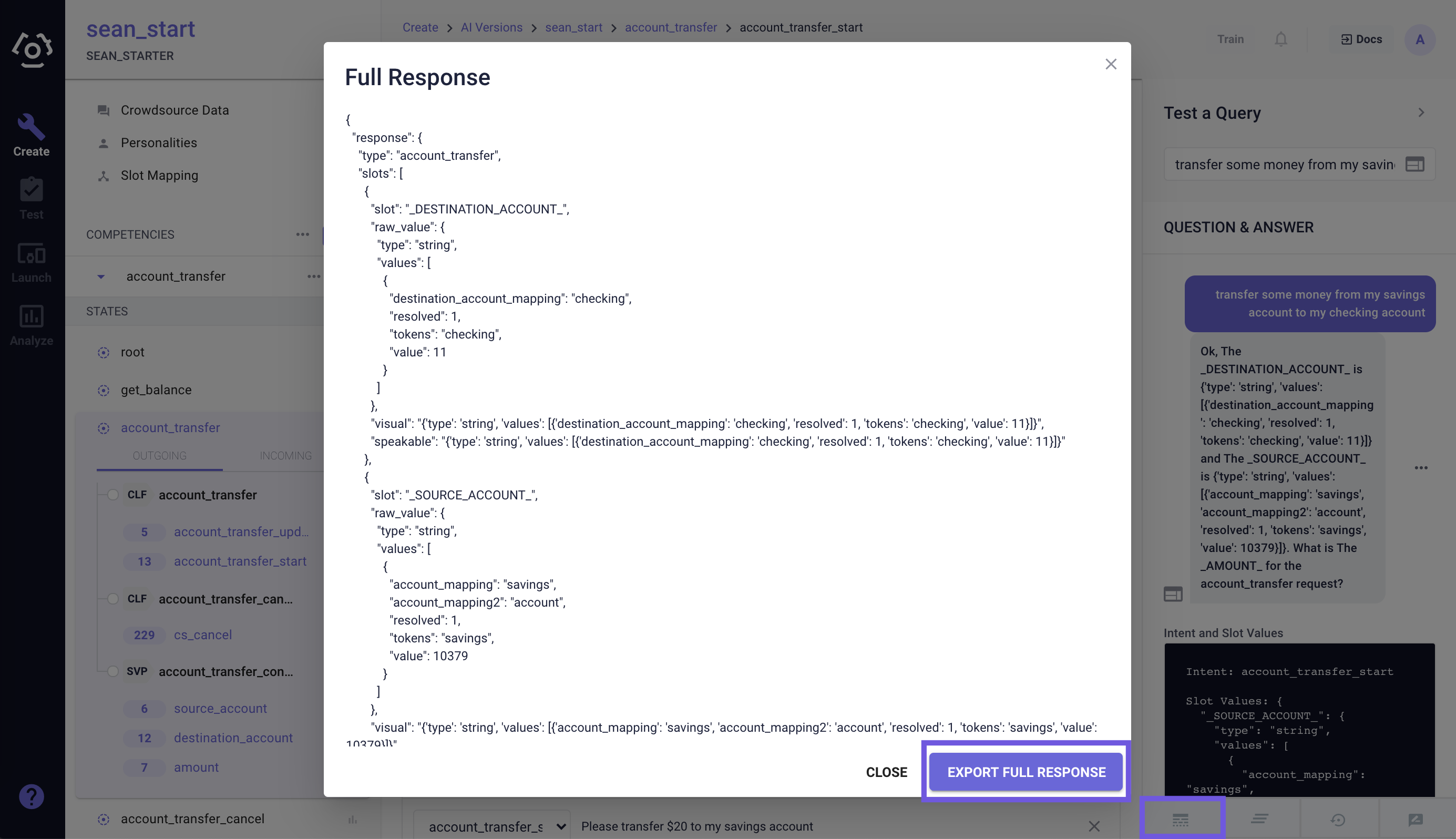 query response