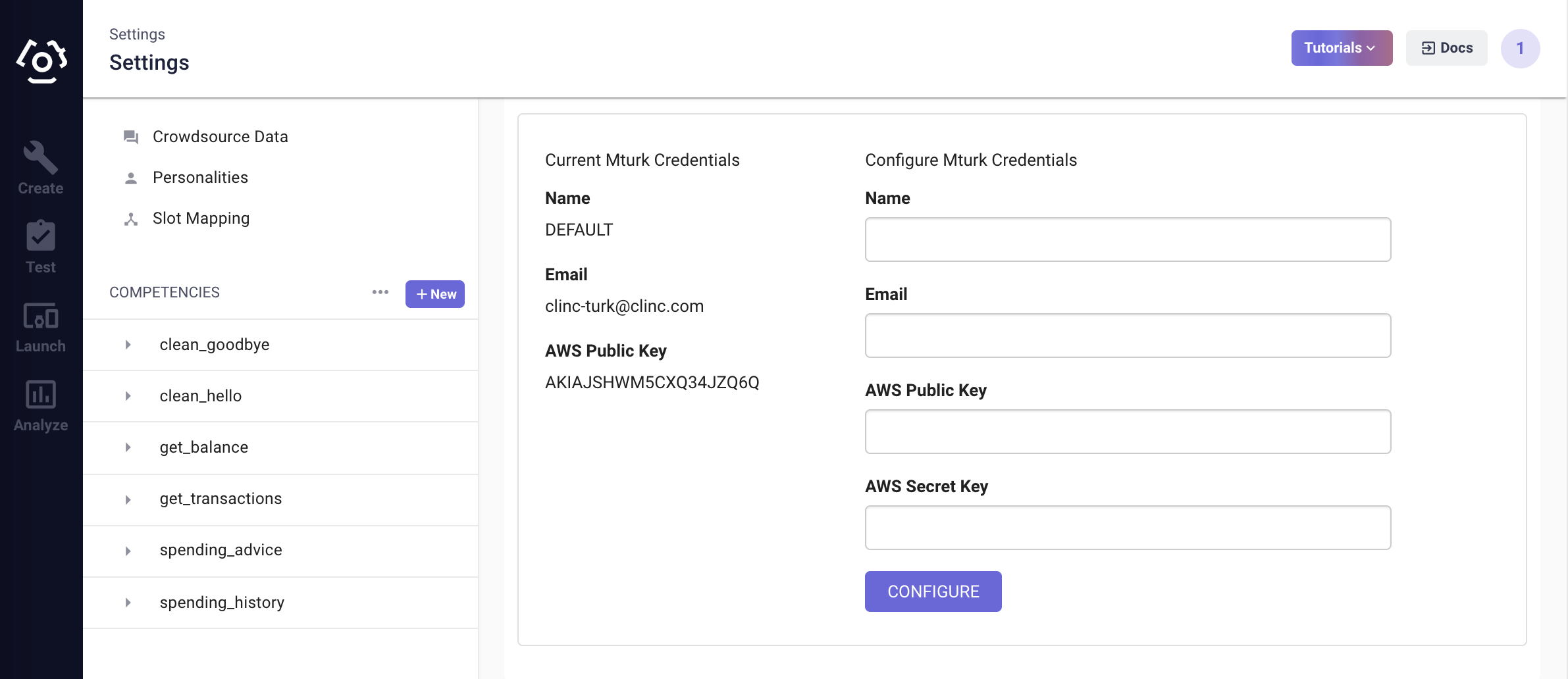 mturk credentials