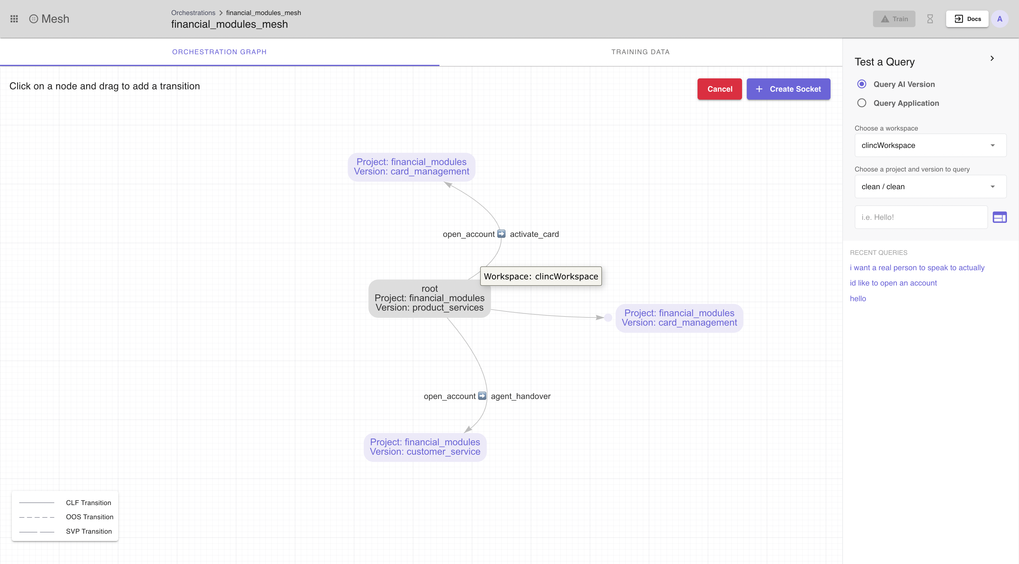 orchestration drag and drop example