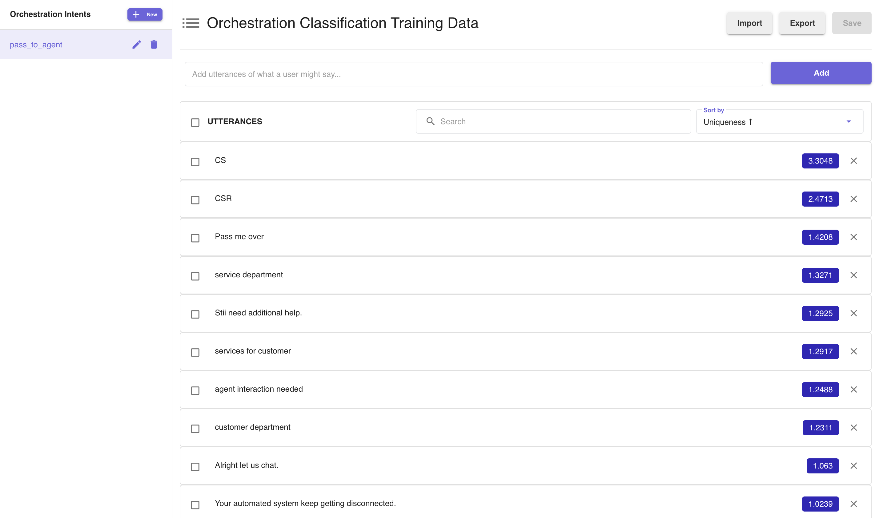 orchestration uniqueness sorting